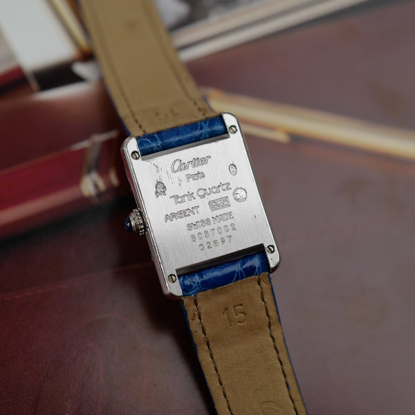 Fond de boîte Cartier Tank Must en argent 925