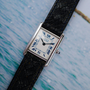 Cartier Tank Must pm femme rare boîtier argent vintage années 1980