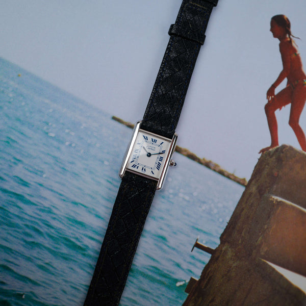 Cartier Tank Must pm femme rare boîtier argent vintage années 1980