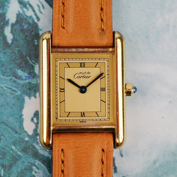 Cartier Tank Must quartz chiffres romains pour femme vintage 1990