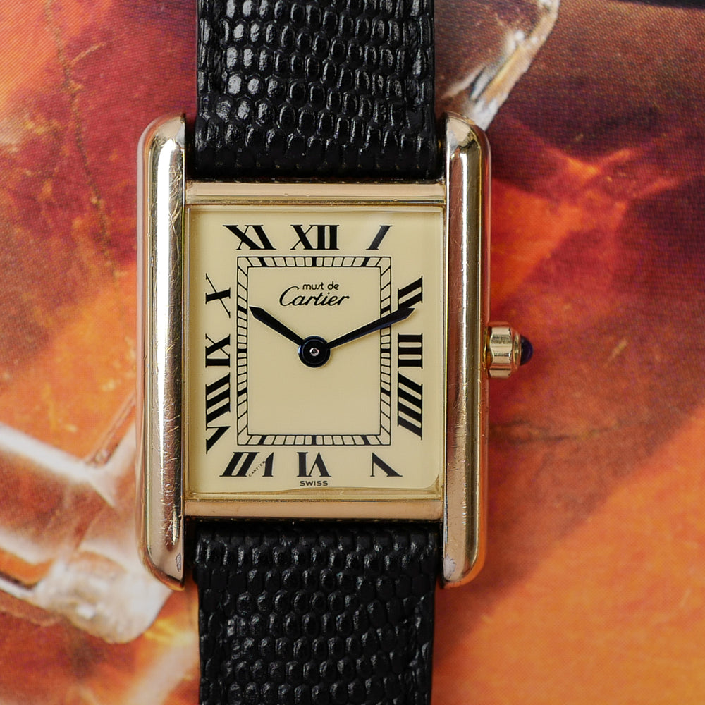 Cartier Tank Must quartz chiffres romains pour femme vintage 1990