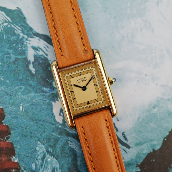 Cartier Tank Must quartz chiffres romains pour femme vintage 1990