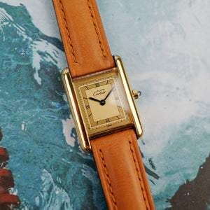 Cartier Tank Must quartz chiffres romains pour femme vintage 1990