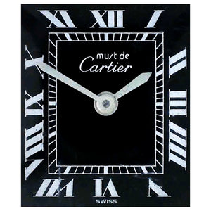 Cartier vintage cadran noir Must