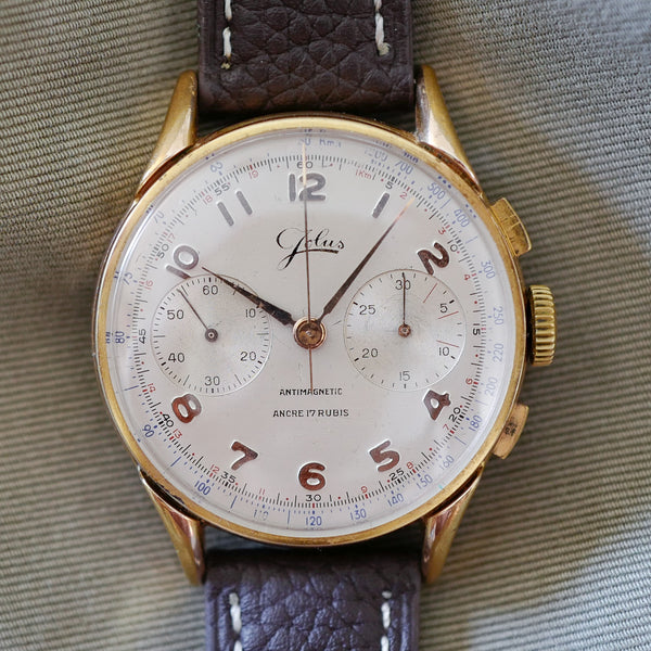 Chronographe suisse vintage Jolus