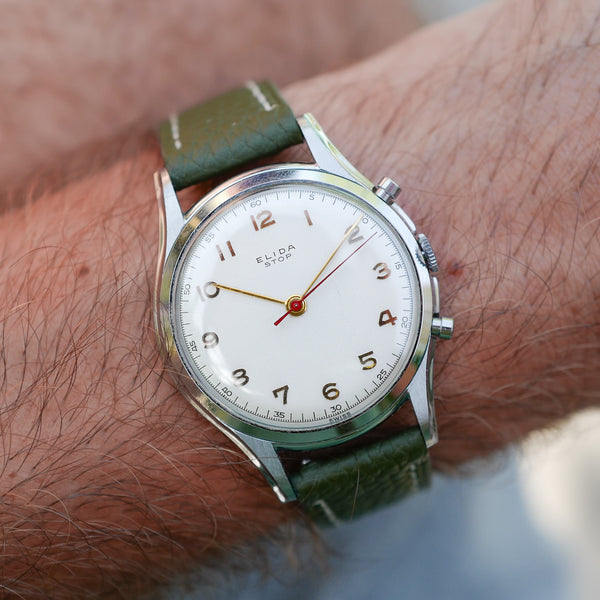 Elida montre chrono stop vintage