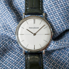 Jaeger LeCoultre vintage ronde cadran blanc fine thin