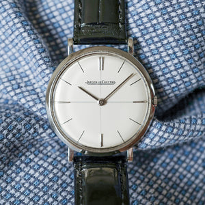 Jaeger LeCoultre vintage ronde cadran blanc fine thin