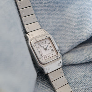 Jolie Cartier Santos femme acier automatique