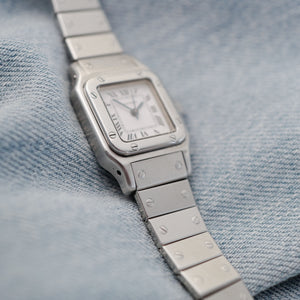 Jolie montre Cartier Santos ancienne vintage femme