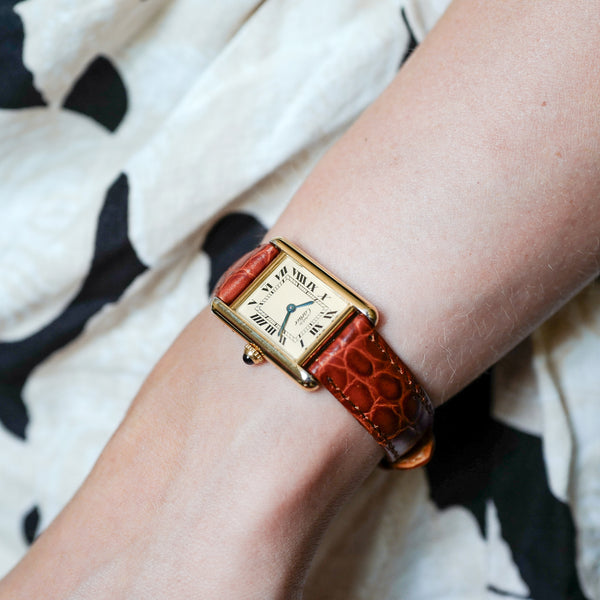 Jolie montre Cartier Tank Must vintage femme