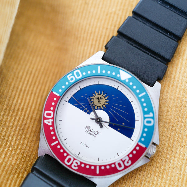 Jolie montre vintage Seiko jour et nuit