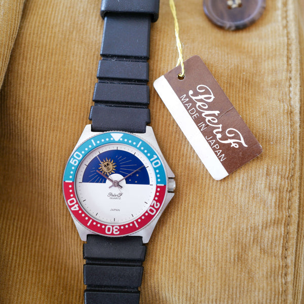 Jolie montre vintage Seiko jour nuit soleil lune Peter f