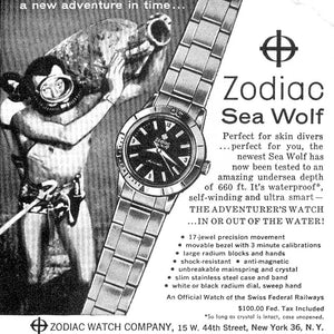 ZODIAC Sea Wolf  "Sublime Patine"  (vintage 1960's)
