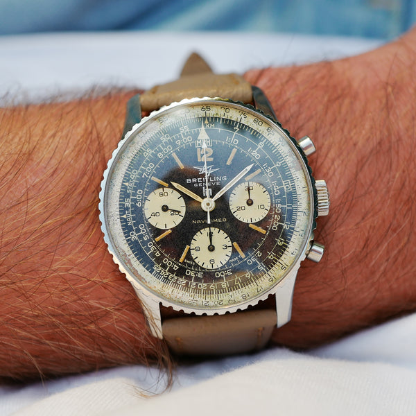 lip magnifique montre vintage patine navitimer