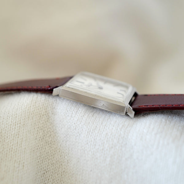 Longines vintage bracelet cuir argent