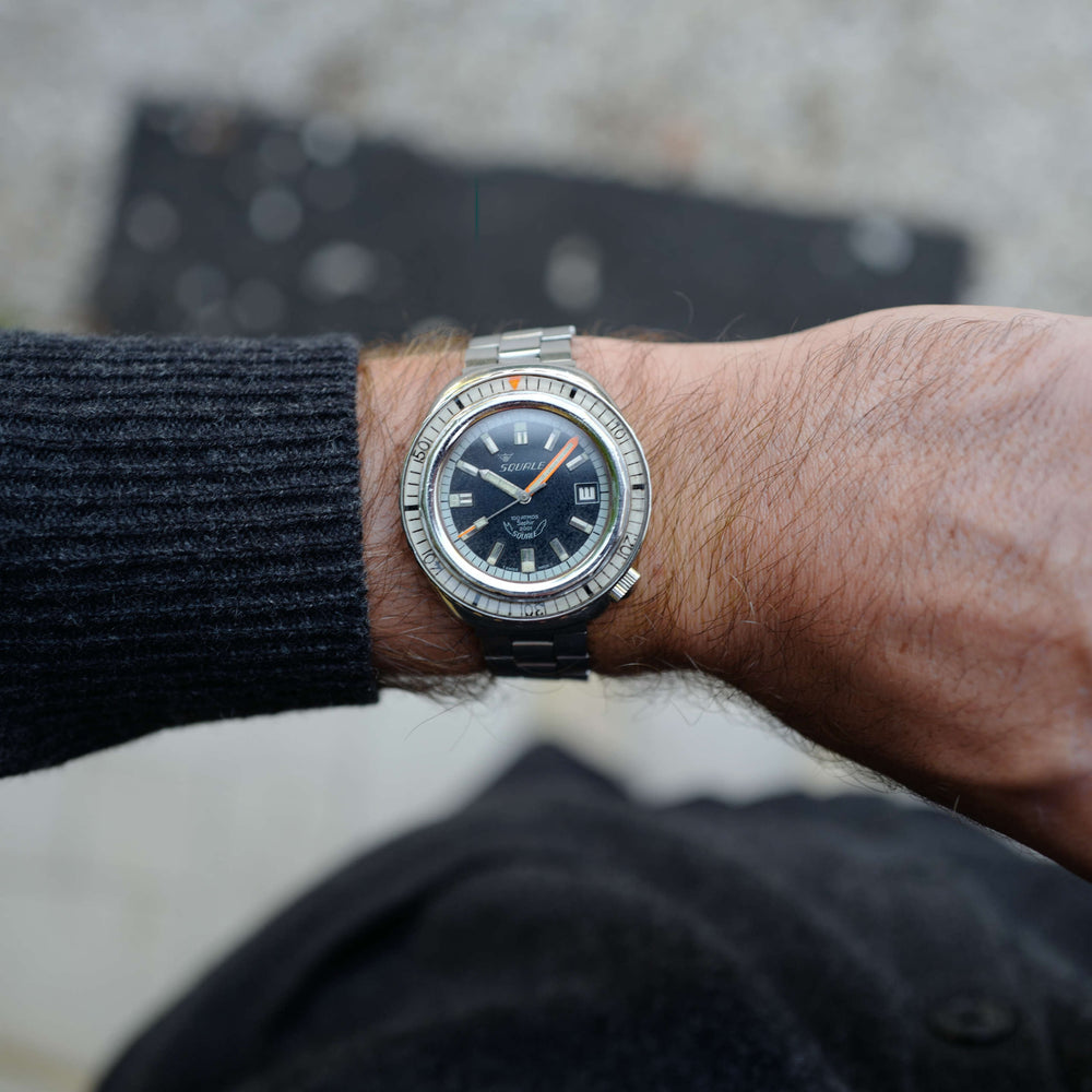 Squale montre vintage 100 atmos 2001 saphir