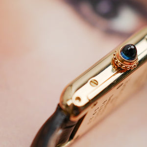 Mini Tank or jaune Cartier 18k quartz 1990 femme