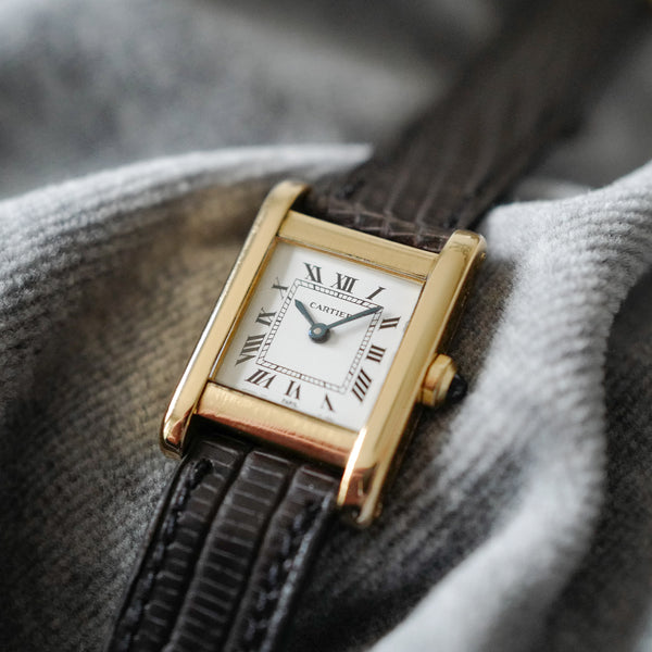 montre Cartier en or Tank Normale