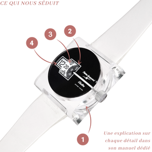 Montre numérique mécanique à guichet vintage