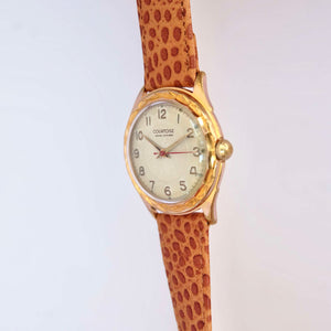 Montre bracelet marron idée cadeau vintage révisée