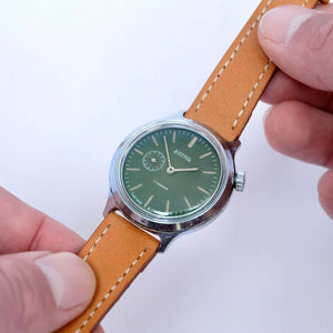 Montre cadran vert vintage mécanique