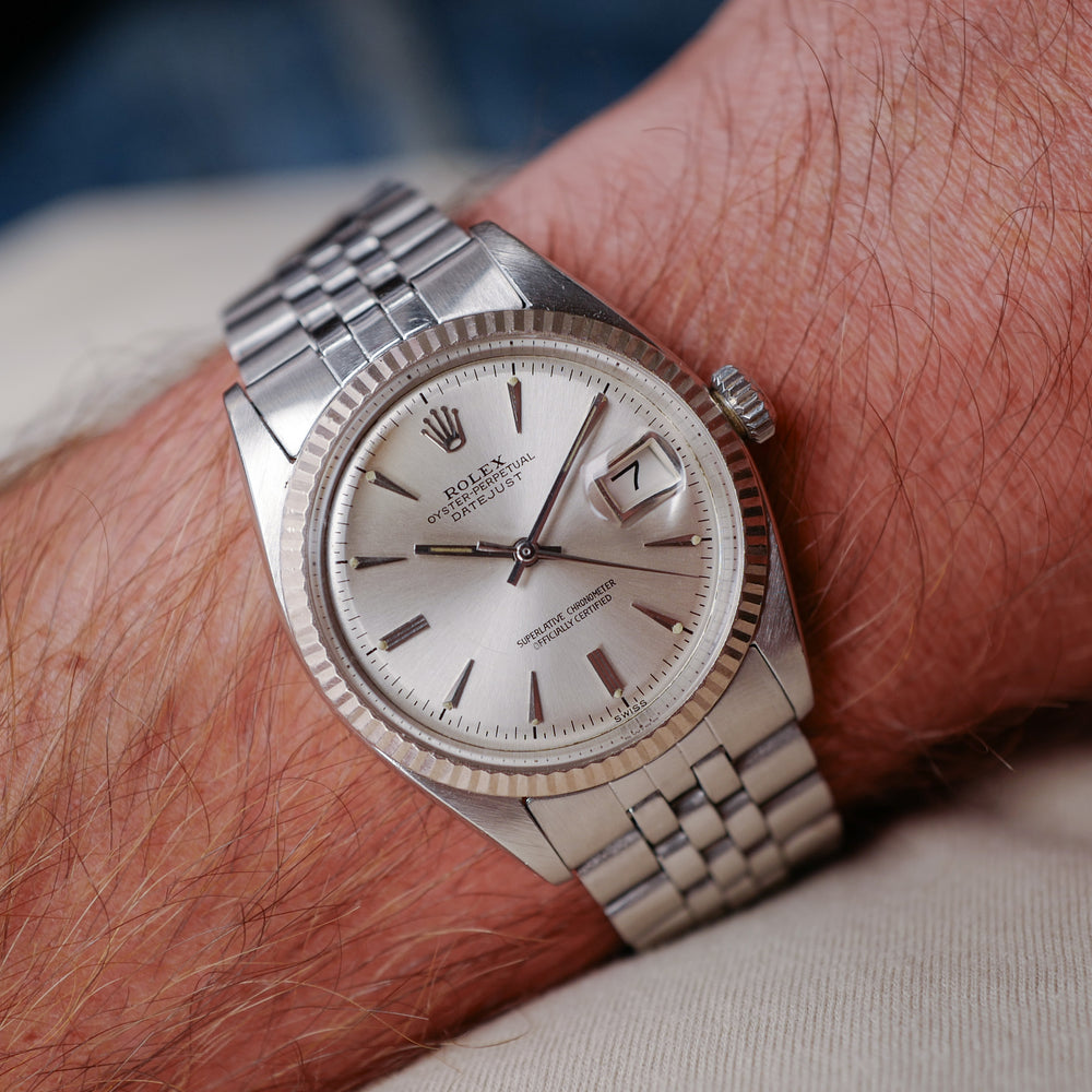 Montre Café noir homme Marseille Rolex Datejust Jubilee 1970 réf 1601
