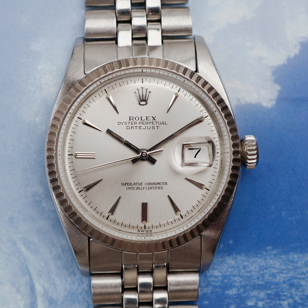 Montre Café noir homme Marseille Rolex Datejust Jubilee 1970 réf 1601