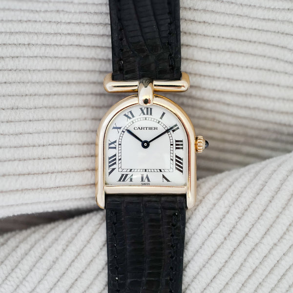 Montre Cartier Calandre Asymétrique Romane or massif