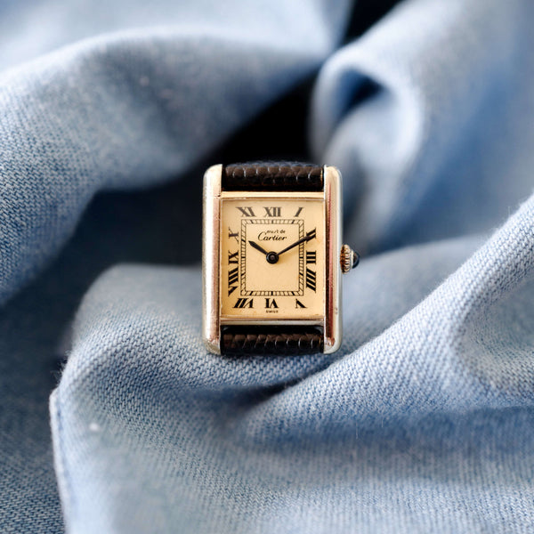 Montre cartier tank must femme vintage