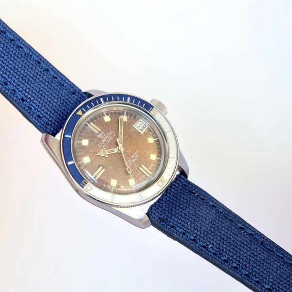 Montre de plongée patine brune lunette bakelite