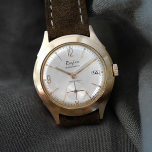 Montre doré plaquée or date mécanisme