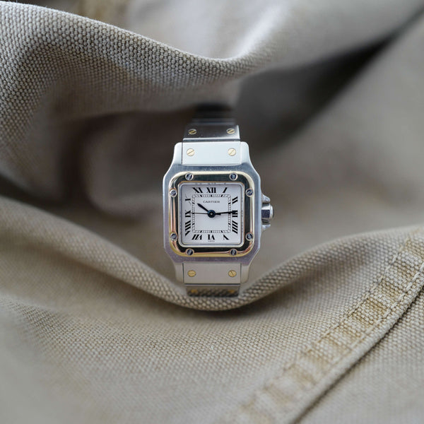 Montre femme or et acier Cartier Santos