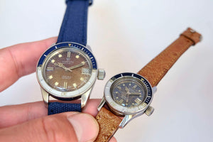 Montre homme femme patine bakélite bleu