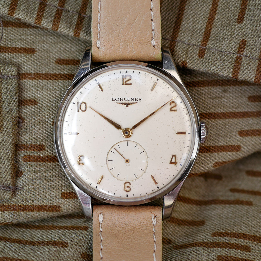Montre Longines vintage militaire ancienne cuir boite