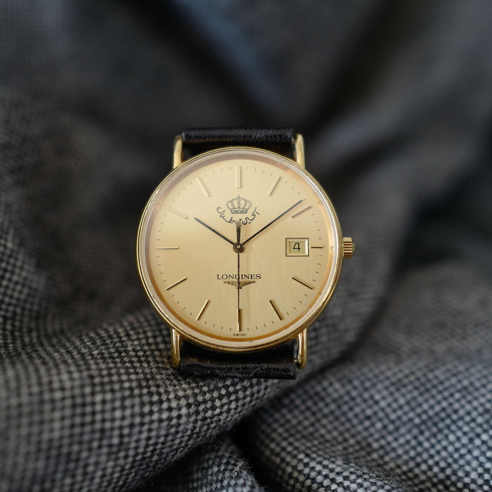 Montre Longines vintage or maison royale de Jordanie