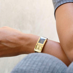 Montre mécanique femme double fuseaux horaire