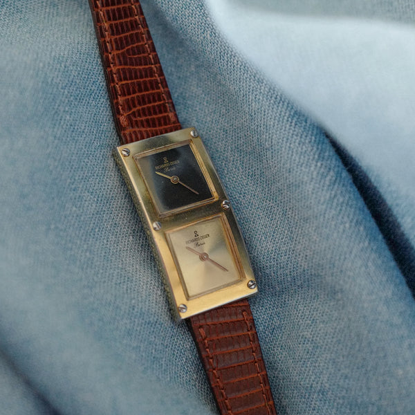 Montre mécanique vintage manuelle pour femme GMT