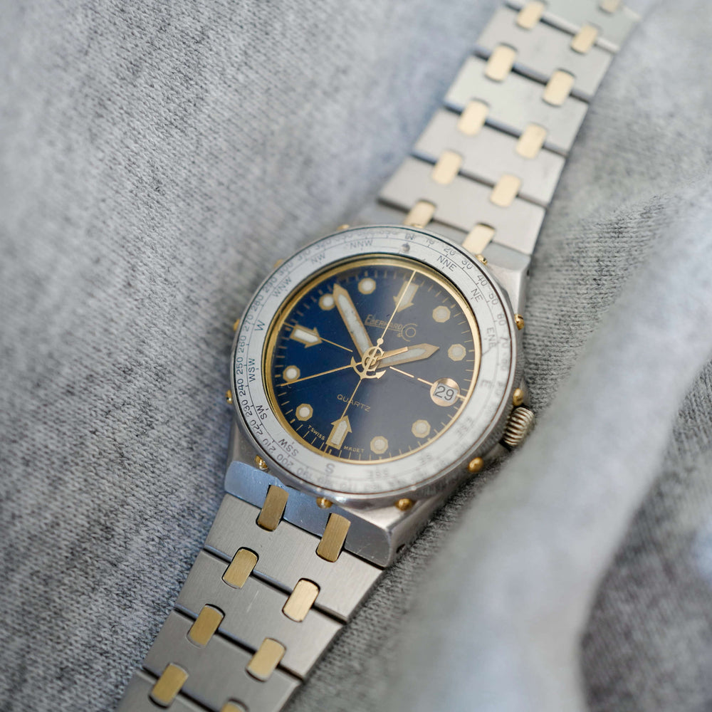 Montre vintage italienne suisse quartz style royal oak