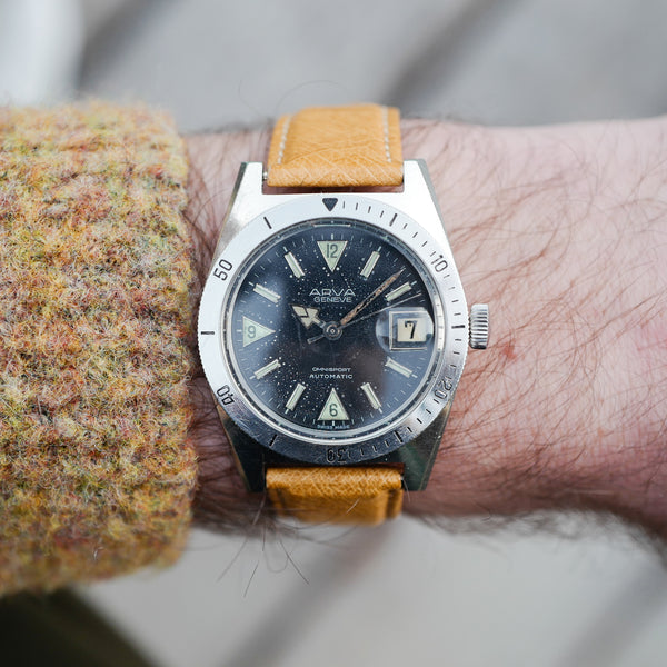 Montre patine Arva vintage ski diver plongée vintage