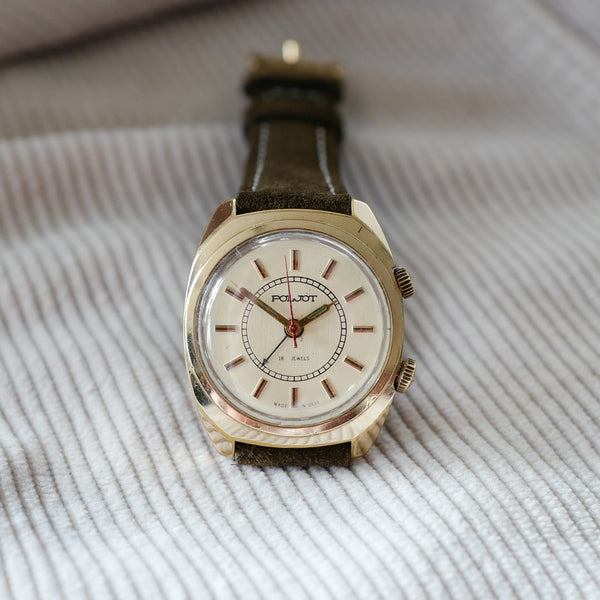 Montre Poljot dorée vintage