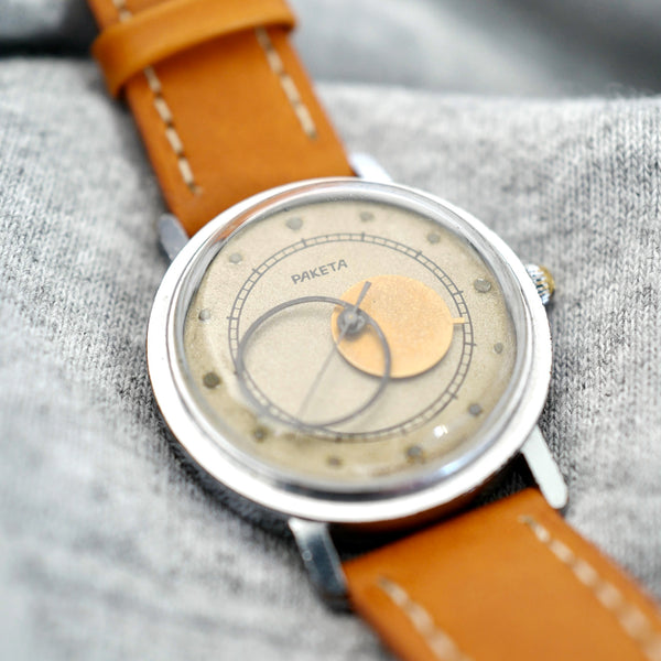 Montre Raketa vintage Kopernik planète Beau Bleu