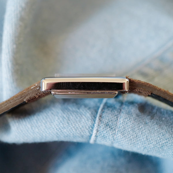 Montre rectangulaire style Cartier Tank ghost