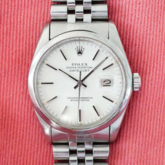 Montre Rolex réf 16000 Datejust 36 mm jubliee cadran blanc vintage