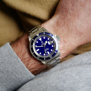 montre tudor submariner bleu 40 mm