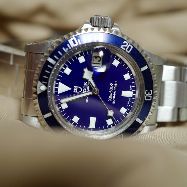 montre tudor submariner bleu aiguilles snowflakes