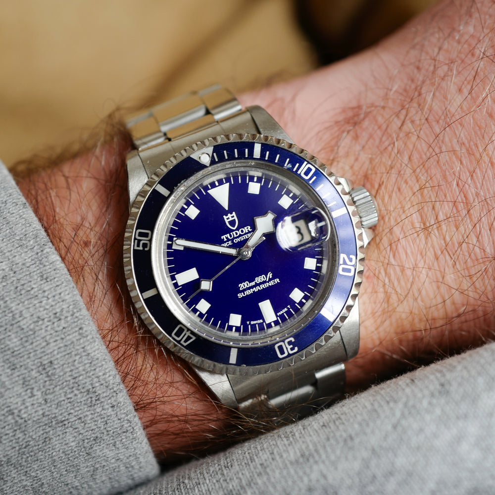 rare jolie montre tudor submariner bleu