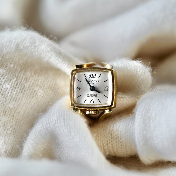 Montre vintage bague mécanique