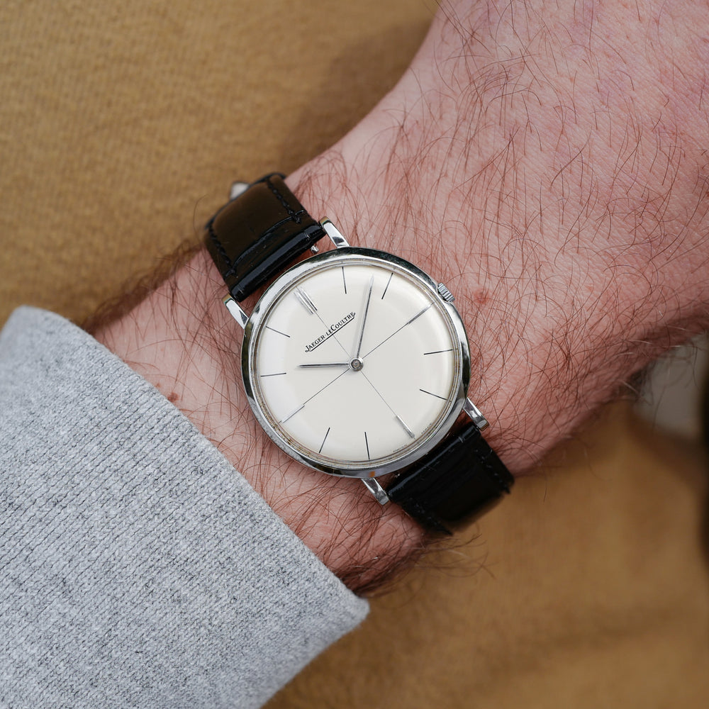 Jaeger LeCoultre vintage ronde cadran blanc fine thin