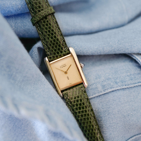 Montre vintage Cartier Tank ancienne or